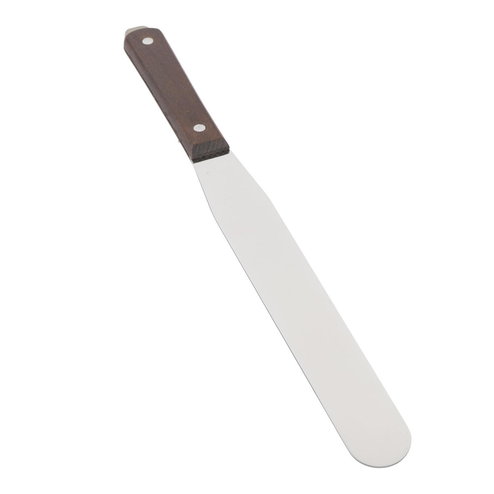 Straight Icing Spatula Stainless Steel Wooden Handle Cake Decorating Frosting Spatula for Baking
