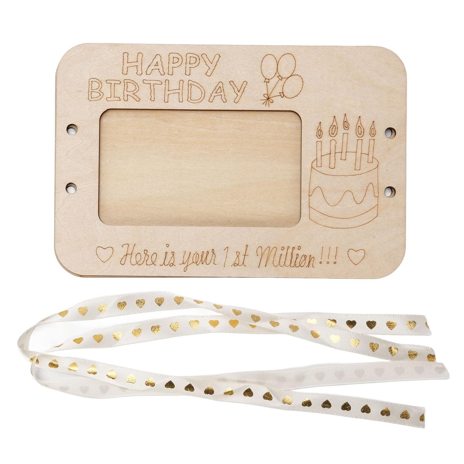 Your First Million Wooden Wallet Creative Money Holder Cash Gift Birthday Wedding Present Desk Cake Type