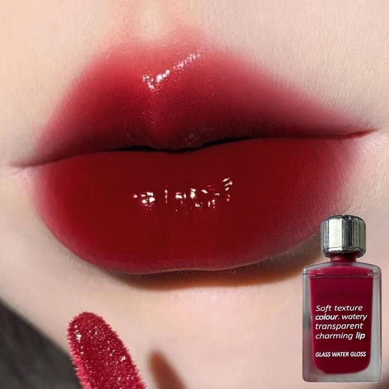 New Jelly Mirror Lip Glaze Water Lipgloss Sexy Red Lip Tint Liquid Lipstick Moisturizing Natural Beauty Lip Makeup