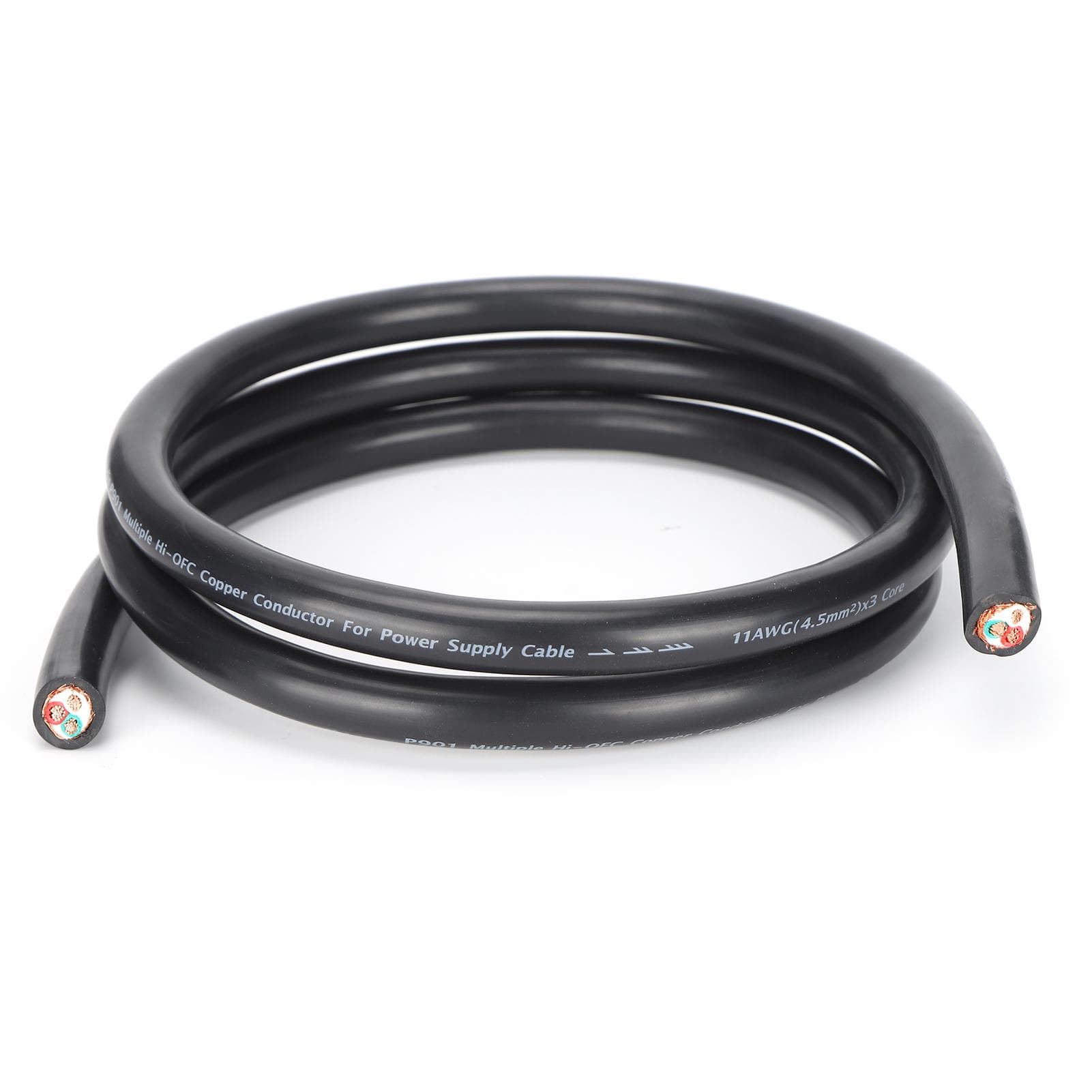Monoso P901 4.5mm Power Cord MultiCore HiOFC Copper Cable HiFi AC Power Cable 1.5m