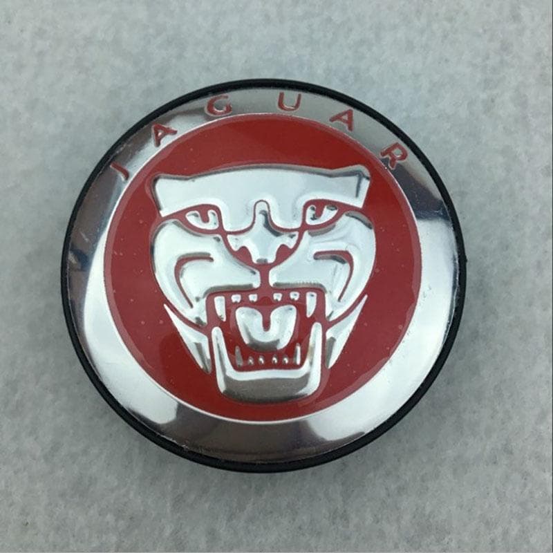 Elegant 4pcs Set Jaguar Wheel Hub Caps Logo Rim 59mm Cover Emblem Cap In Premium Quality red