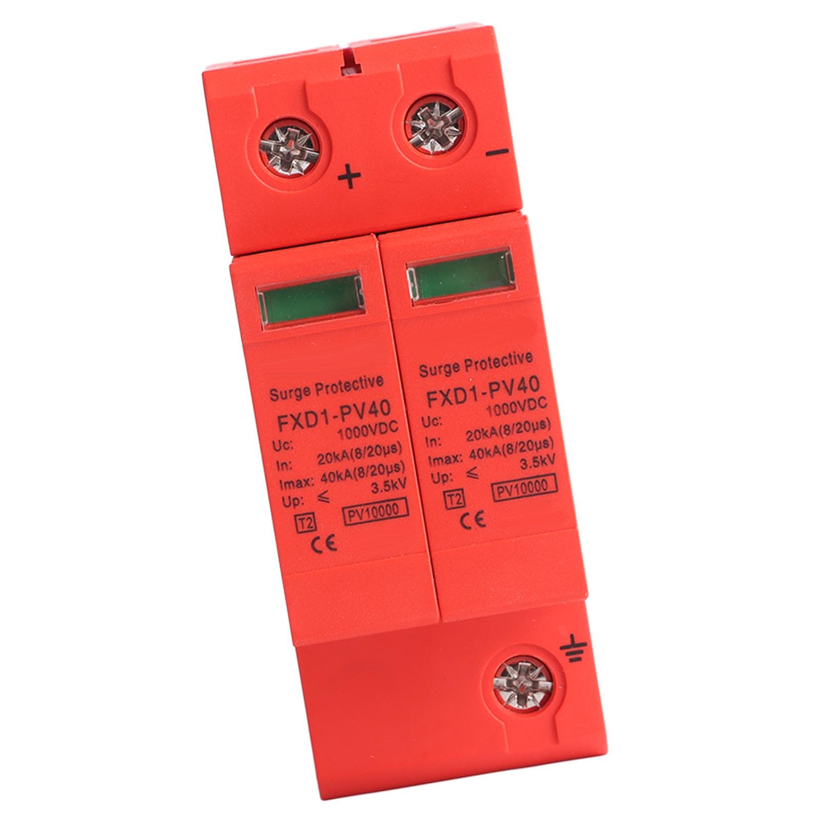 Voltage Surge Arrester Device 2P Photovoltaic DC Surge Protector DC1000V 40KA for Electronic