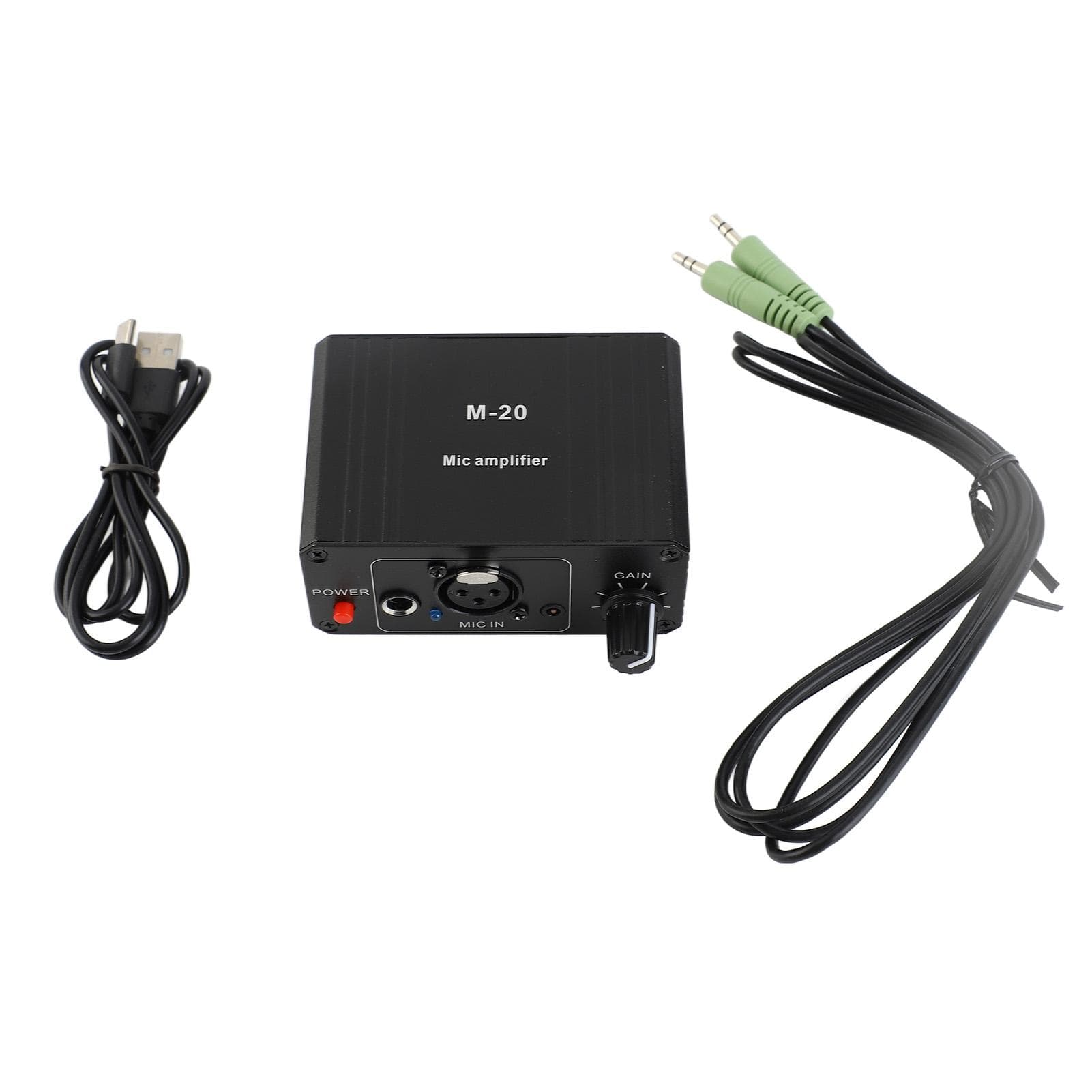 Microphone Preamp High Gain 48V Phantom Power XLR Output Mic Preamplifier for Dynamic and Condenser