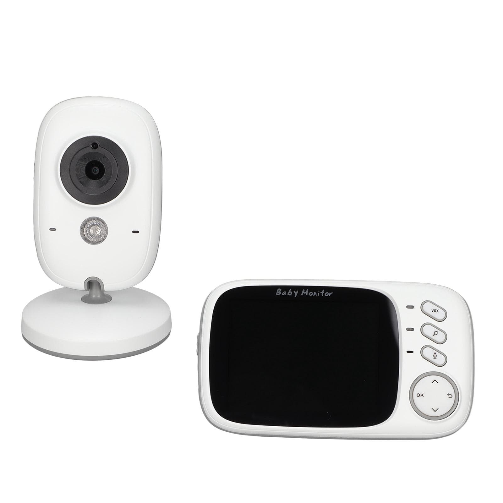 Video Baby Monitor Night Vision HD 3.2in LCD Screen 2 Way Talk Wireless Surveillance Camera with US Plug