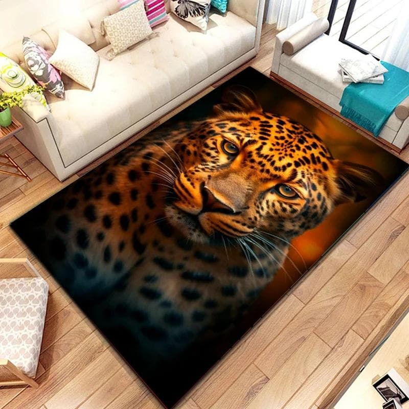 Animal Leopard Cheetah Cartoon Beast Home Decor Carpet Washable Living Room Bedroom Sofa Doormat Kitchen Rug Non Slip Floor Mat 80x120cm
