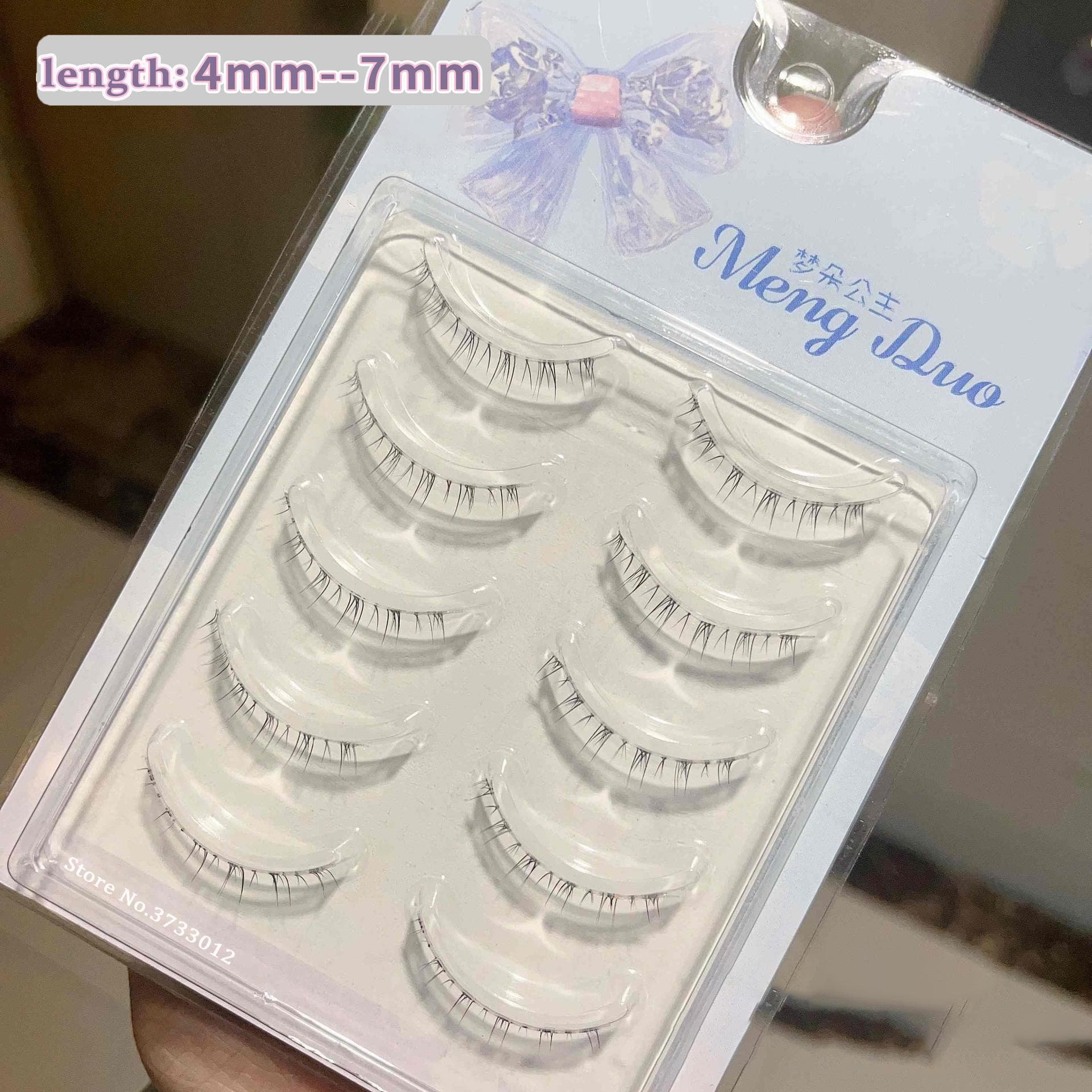 5 Pair Lashes Natural Lower Eyelashes False Eyelashes Handmade Clear Band Bottom Fake Lashes Extension Makeup Tools 5 pair