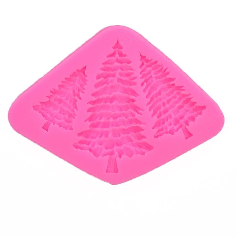 DIY Christmas Tree Silicone Cake Mold For Baking Accessories Cake Decorating Tools Art Resin Molds Kitchen Baking Tools pink