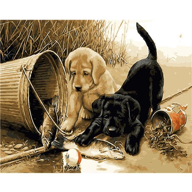DIY 5D Diamond Painting Cross Stitch Diamond Embroidery Dog Full Diamond Mosaic Home Decor 20X30CM