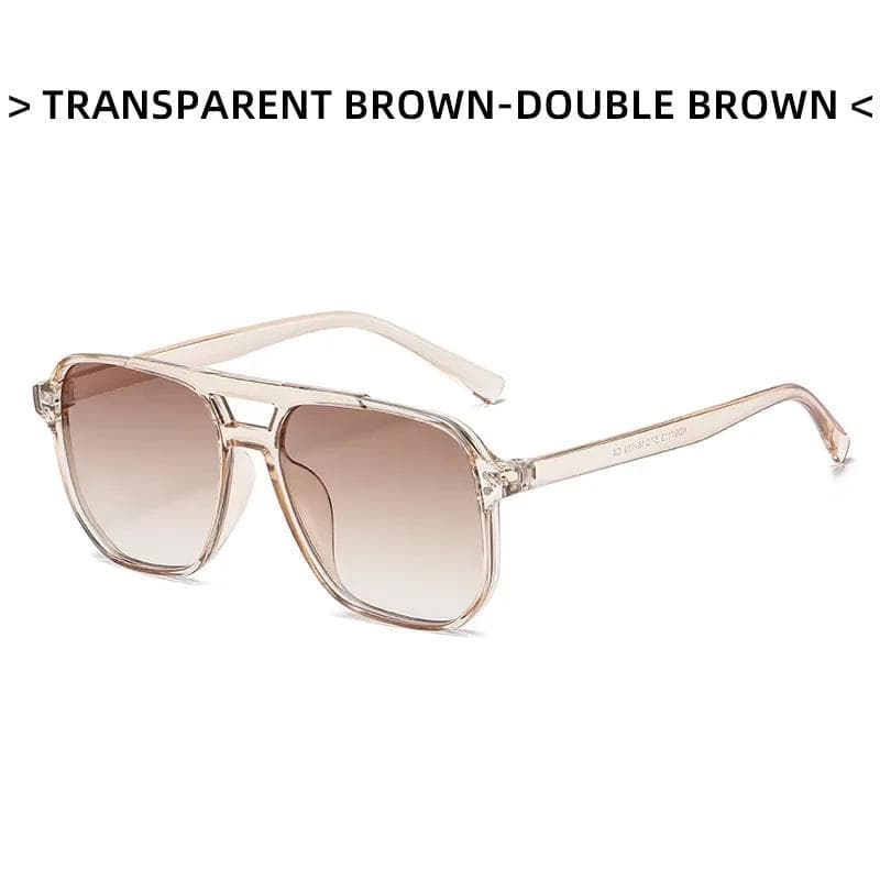 New Unisex UV400 Sunglasses Large Square Frame Retro Fashion Shades for Outdoor Driving Travel Sun Protection as picture