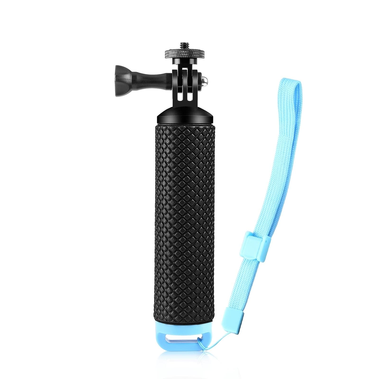 PULUZ PU868B Floating Handle Grip Waterproof Selfie Stick with 1/4in Adapter & Wrist Strap blue