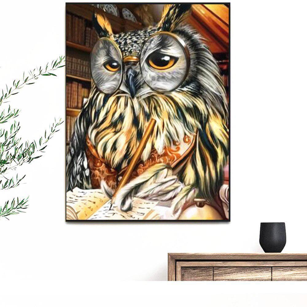 Diamond Mosaic Animal 5d Diy Diamond Paintings Owl Full Drill Round Diamond Embroidery 20X30CM