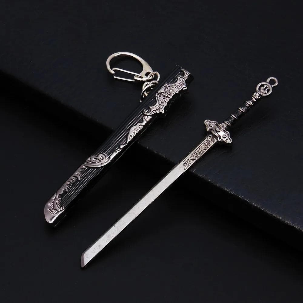 Keychain Famous Sword Weapon Toy Ornaments Keychain Decoration One Size black