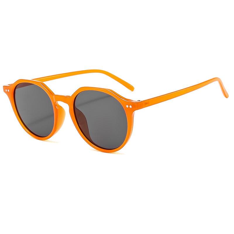 New Retro Round Frame Sunglasses for Men Women Fashion Trend Rice Nail Design High-end Street Style SZ3366