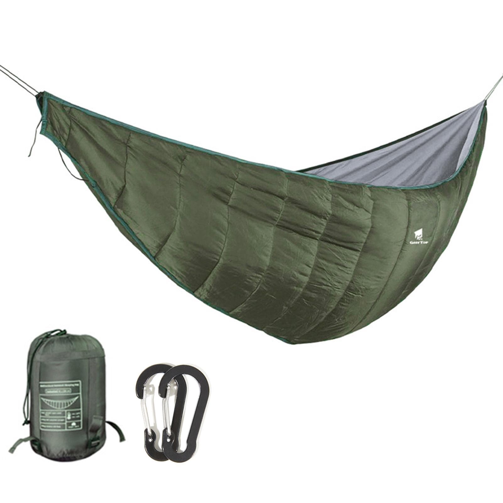 Portable Hammock Underquilt Winter Cold Weather Warm Under Quilt for Outdoor Camping Hiking army green