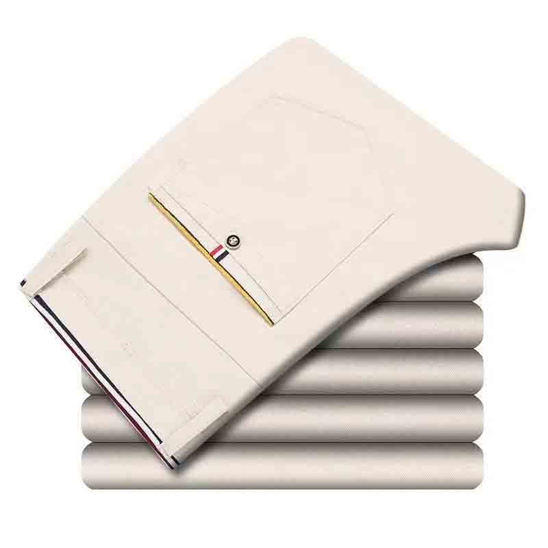 6 Colors Fashion Mens Slim Fit Casual Pants Korea Style Business Work Trousers All-match Mens Midwaist Straight Casual Pants 36