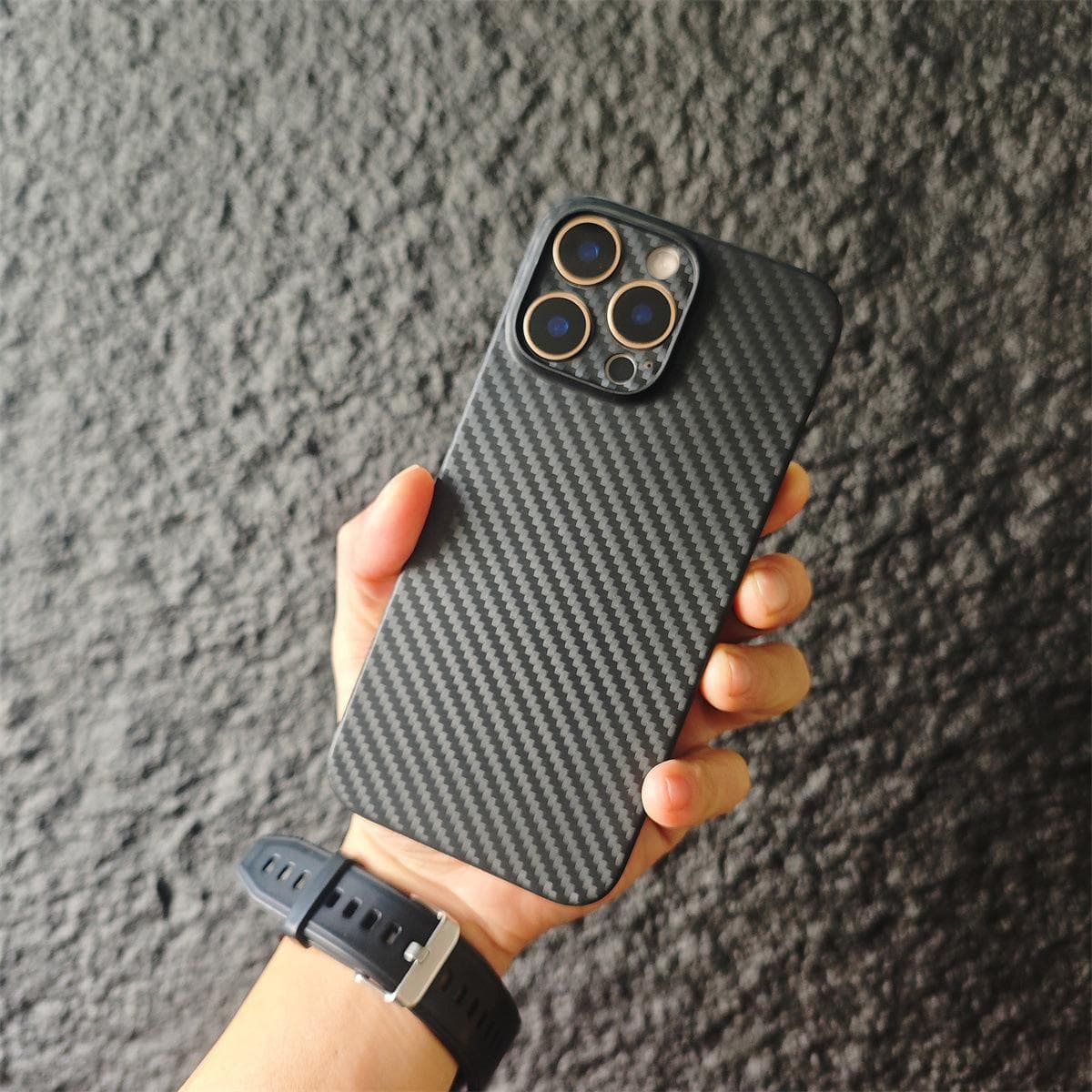 Carbon Kiln Fiber Pattern Mobile Phone Case Suitable for Apple 16pro Protective Case IPhone 15max Hard Plus Case 14 Ultra-thin iPhone13Promax
