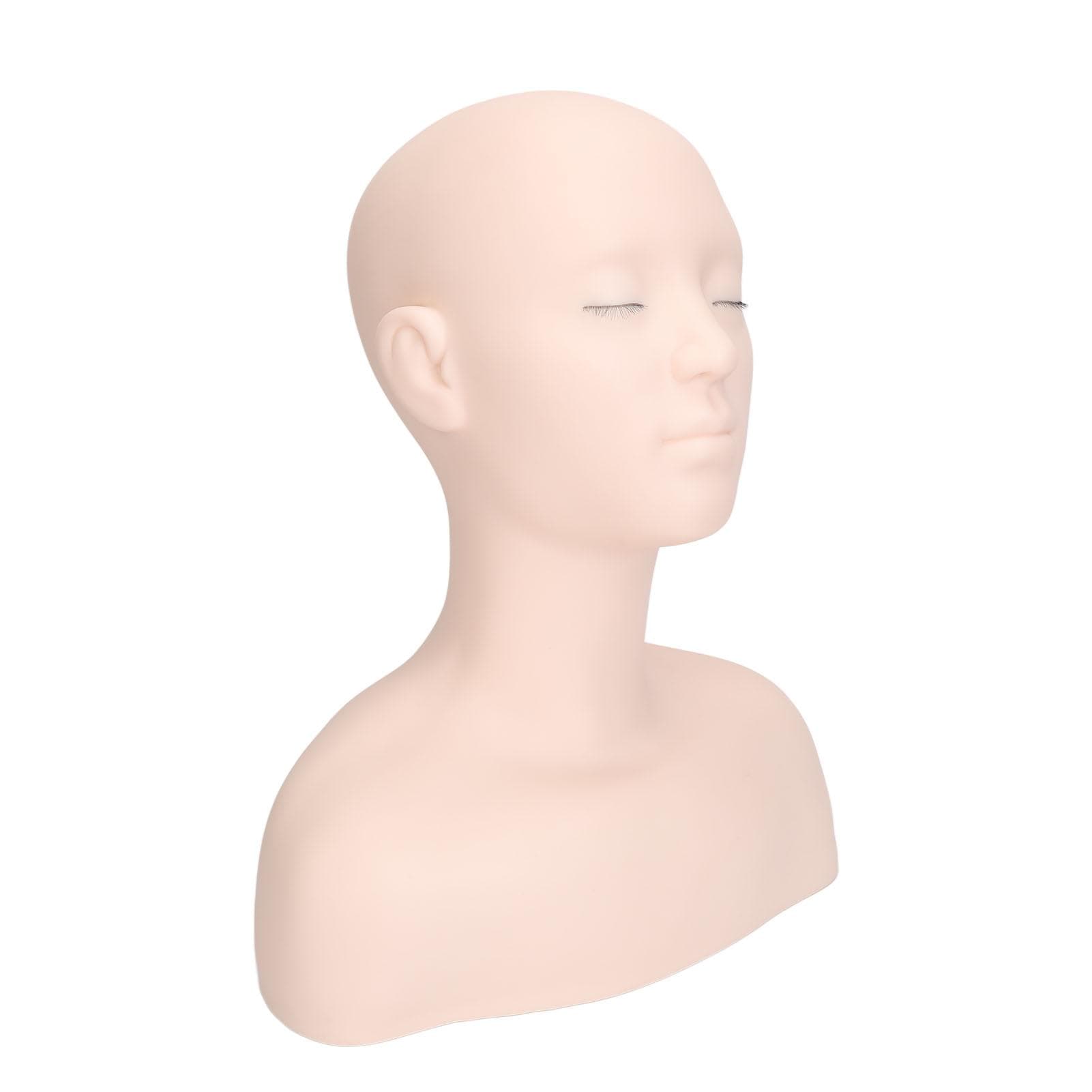 Cosmetic Mannequin Head Shoulder Massaging Practicing Silicone Mannequin Head Shoulder