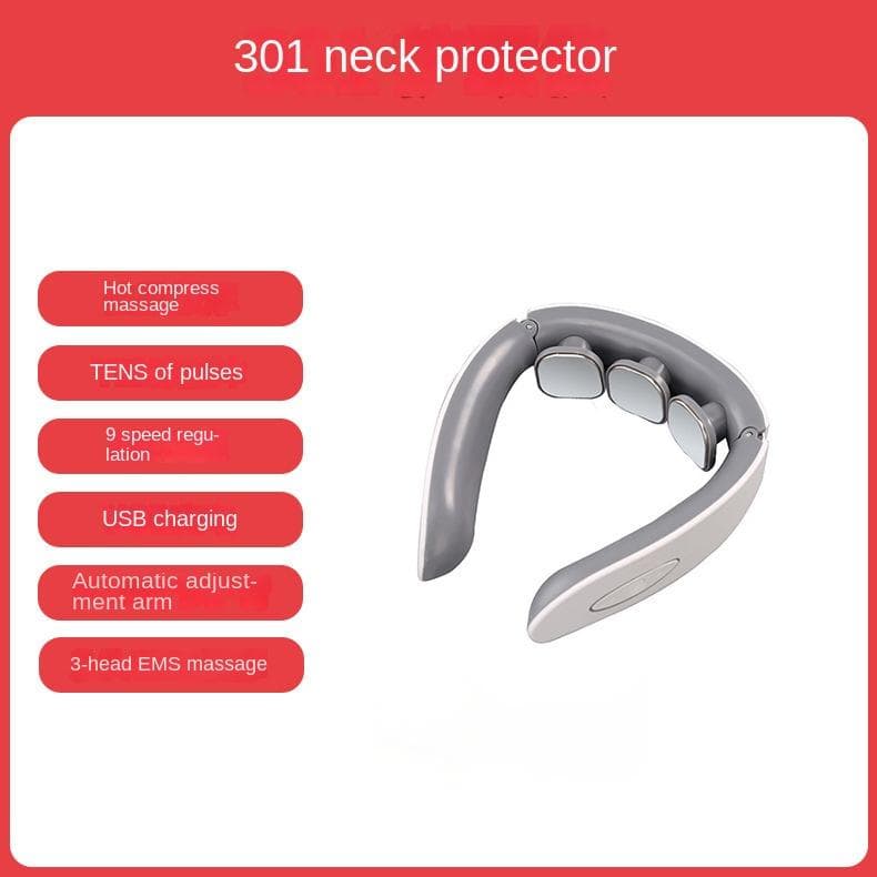 Cervical Massager 2-head Neck Protector Multifunctional Household Pulse Hot Compress Intelligent Electric Neck Massager
