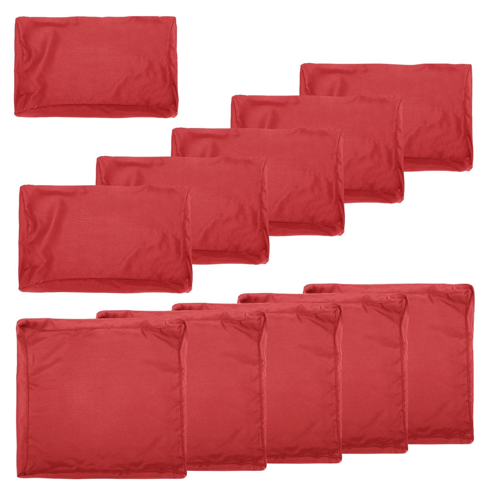 Patio Furniture Pillow Cushion Cover Fadeproof Uv Resistant 5 Cushion Cover and 6 Backrest Pillow