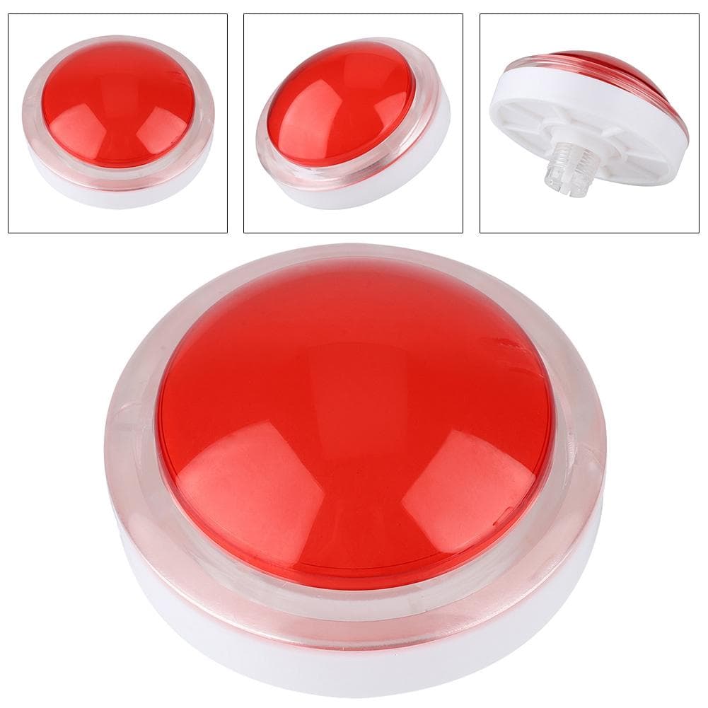 100MM LED Light Lamp Button Big Round Arcade Video Game Push Buttons(red) red