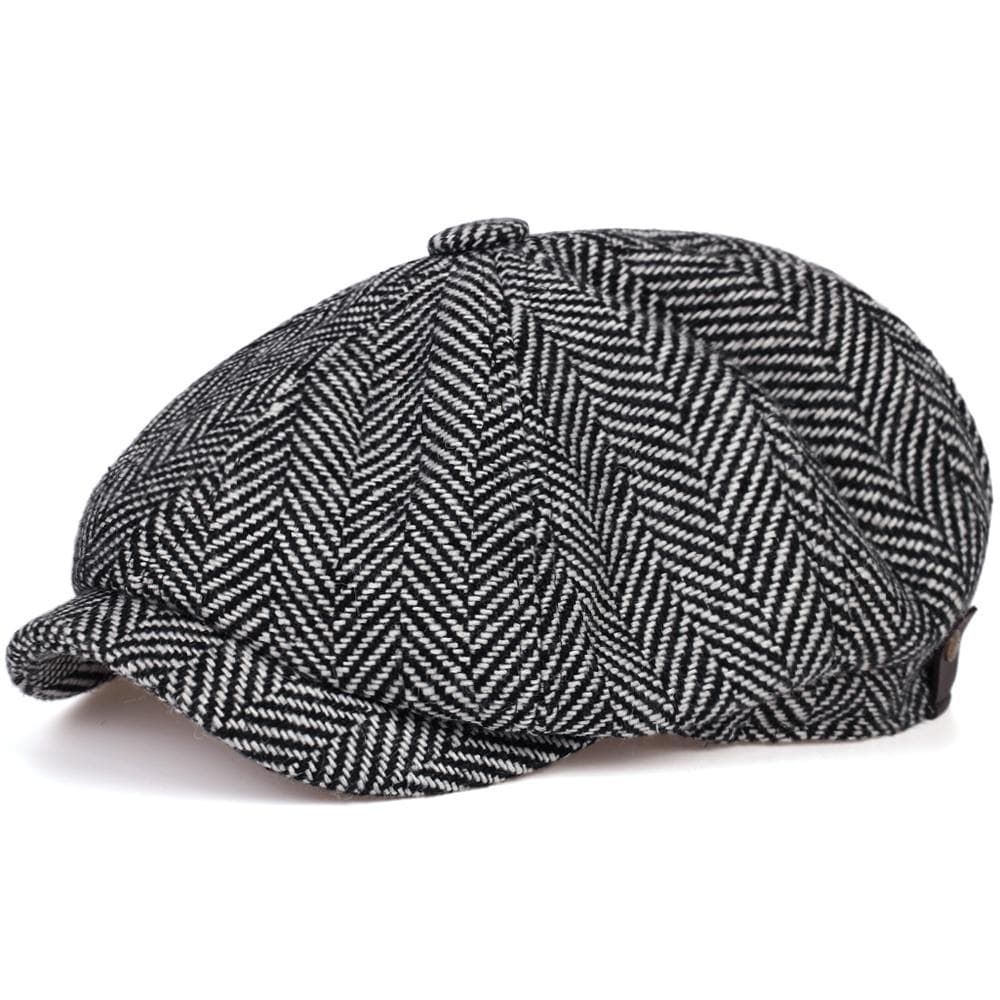 Fashion Wool Newsboy Caps Mens Herringbone Flat Caps Women Men British Painters Hats Soft Autumn Winter Caps Hats Casquette grey