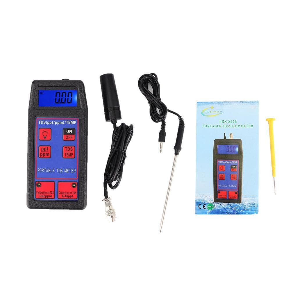Portable 2?in?1 Salinity Temperature Meter Detector for Laboratory Swimming Pool Hydroponics