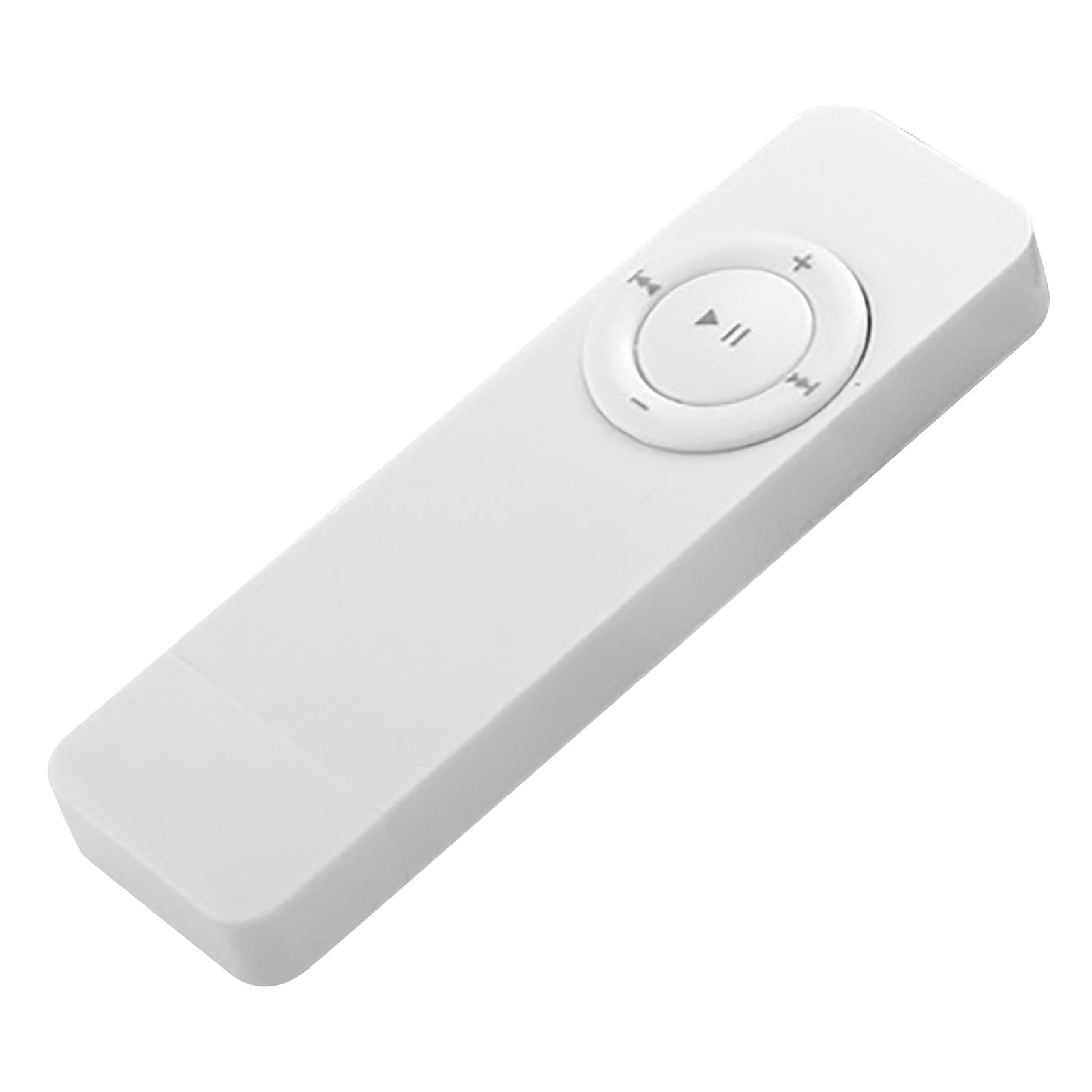 USB MP3 Player Rechargeable Memory Card Playback Portable Pocket Music Player for Home Travel White