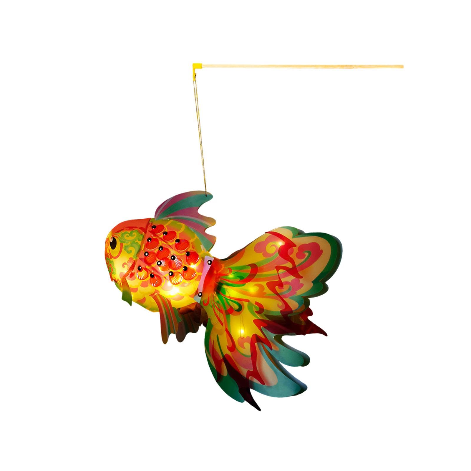 Fish Chinese Lantern DIY Making Kit Kids Craft Stuff Decorative Festival Ornament for Chinese New Year Spring Festival Decor pink