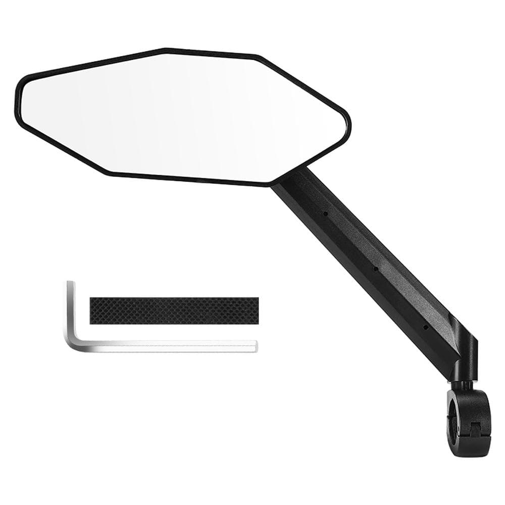 Bicycle Motorcycle Rearview Reflective Mirrors Wide Adjustable Angle Rear View Handlebar Mirrors black