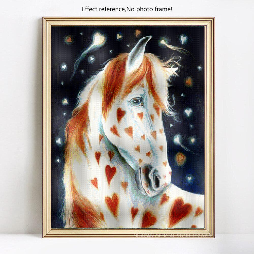 Diamond Paintings Horse Full Drill Round Diamond Mosaic Animal 5d Diy Diamond Embroidery 20X30