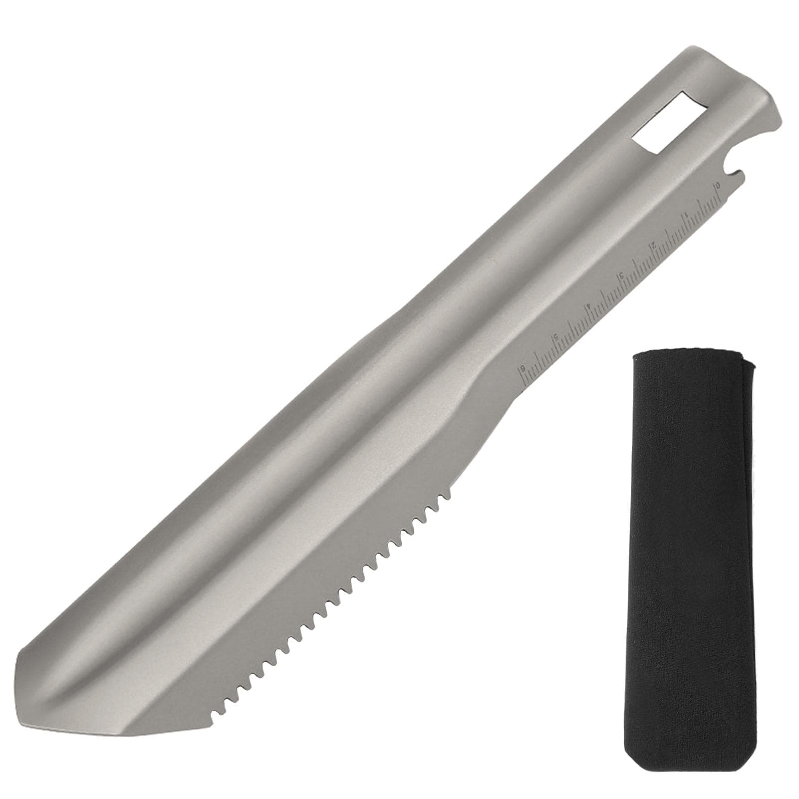 Ultralight Titanium Hand Shovel Multi Tool Backpacking Trowel with Carrying Pouch for Gardening