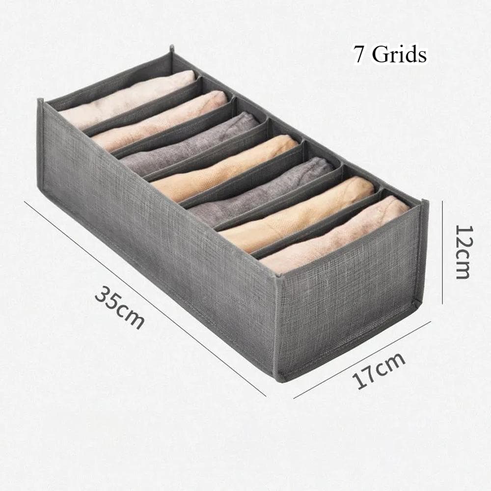 1Pcs Underwear Bra Organizer Storage Box Panties Socks Storage Boxes Wardrobe Clothes Organizer Drawers Separator Boxes S grey
