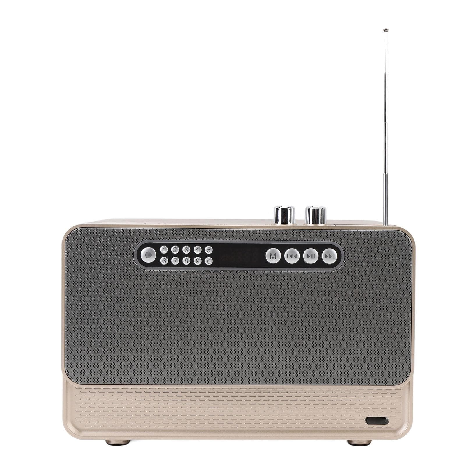 BT5.0 Speaker 5V Wooden Bluetooth Retro 3000mAh Wireless Bass Speaker with Cable for MP3 WAV WMA