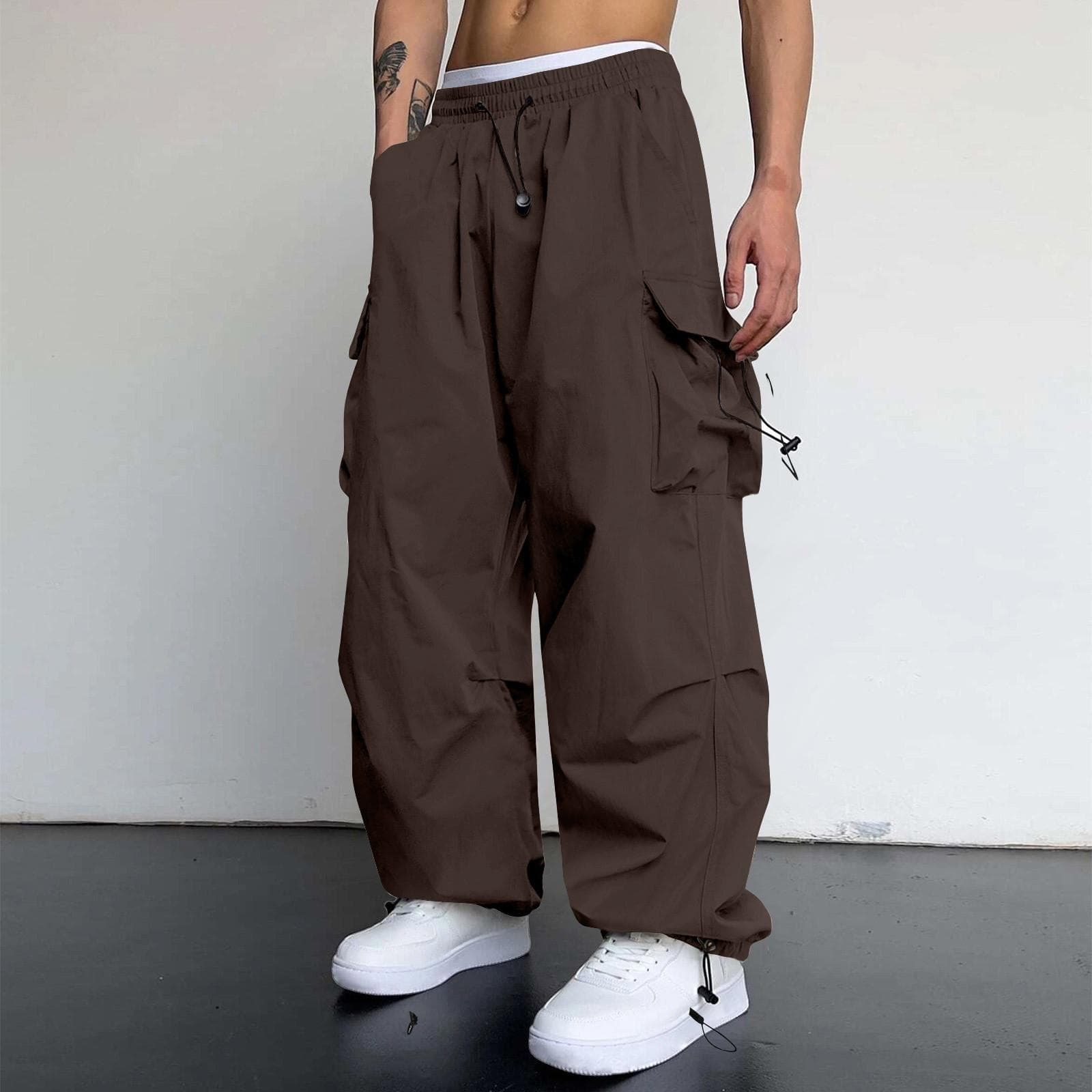 Men's Workwear Sweatpants Casual Parachute High Waist Jogging Pants Men's Sweatpants Casual Pants Casual Wear XXXL