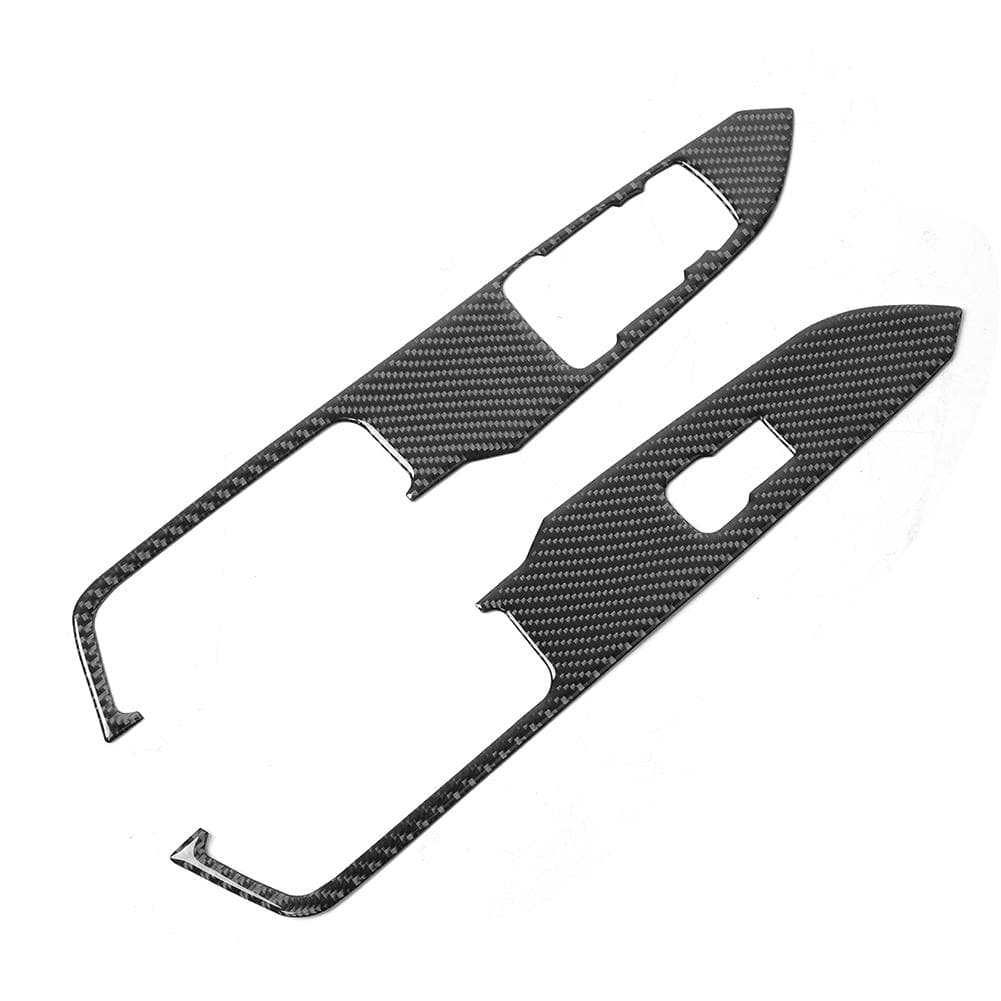 2pcs Window Lift Control Switch Panel Frame Cover Trim Fits for Ford Mustang 20152019