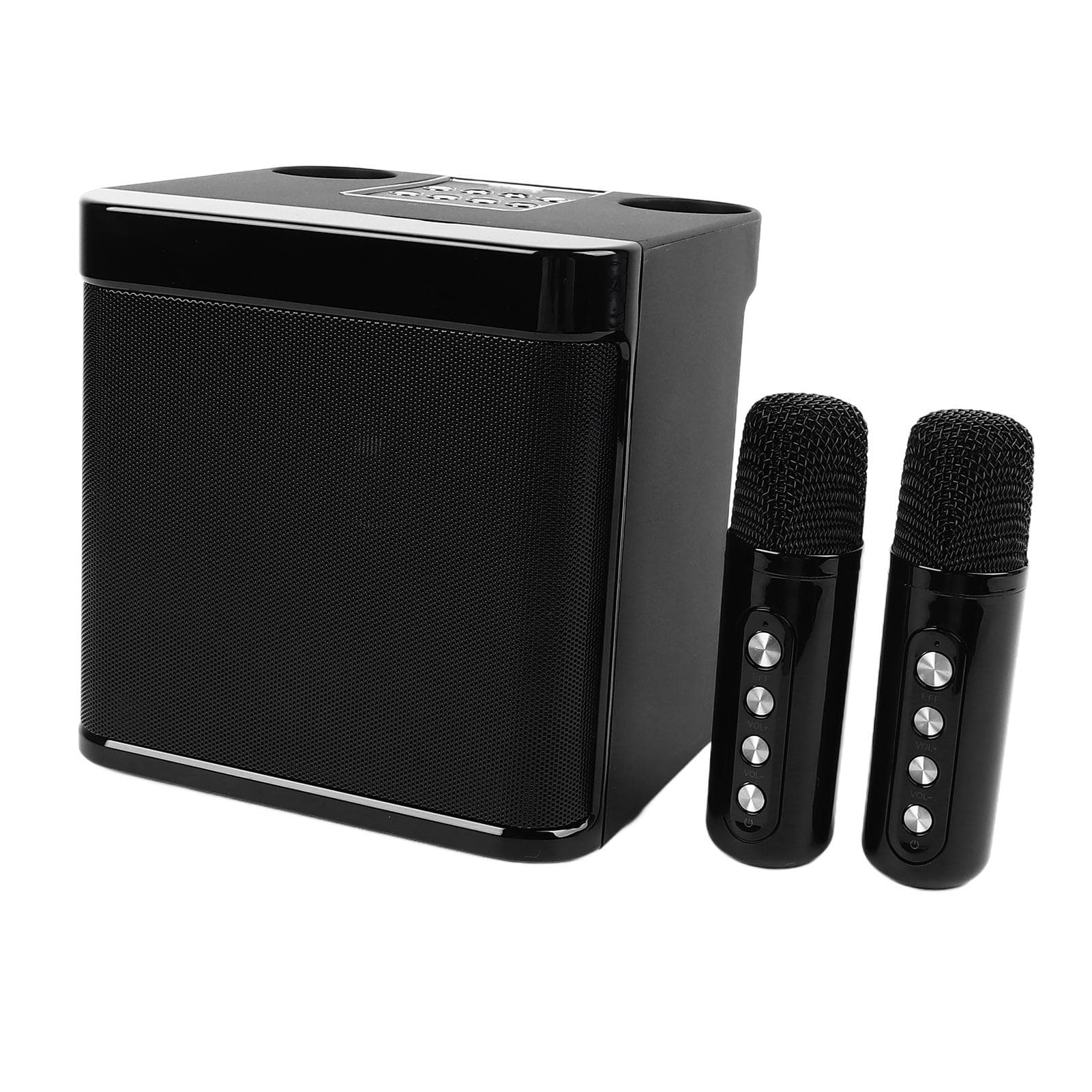 Small Karaoke Machine Rechargeable Portable Small Bluetooth Speaker with Microphone Black for Home