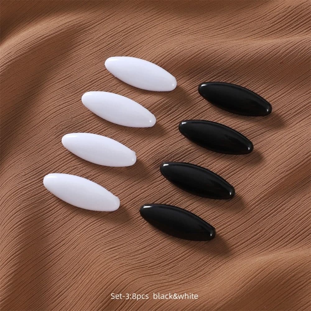 8pcs/set Elegantly Plastic Brooch Needle High Quality Scarf Accessory Fix Scarf Safety Pin Solid Color Hijab Brooch