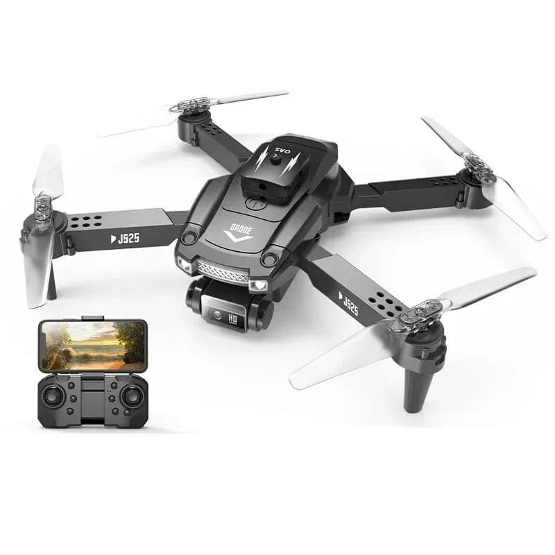 New JS25 AR MINI3 Rc Drone Wifi FPV ESC Dual CamerasObstacle Avoidance Low Battery Alarm Four Axis Folding Remote Control Helicopter Toy Kids 1 battery black