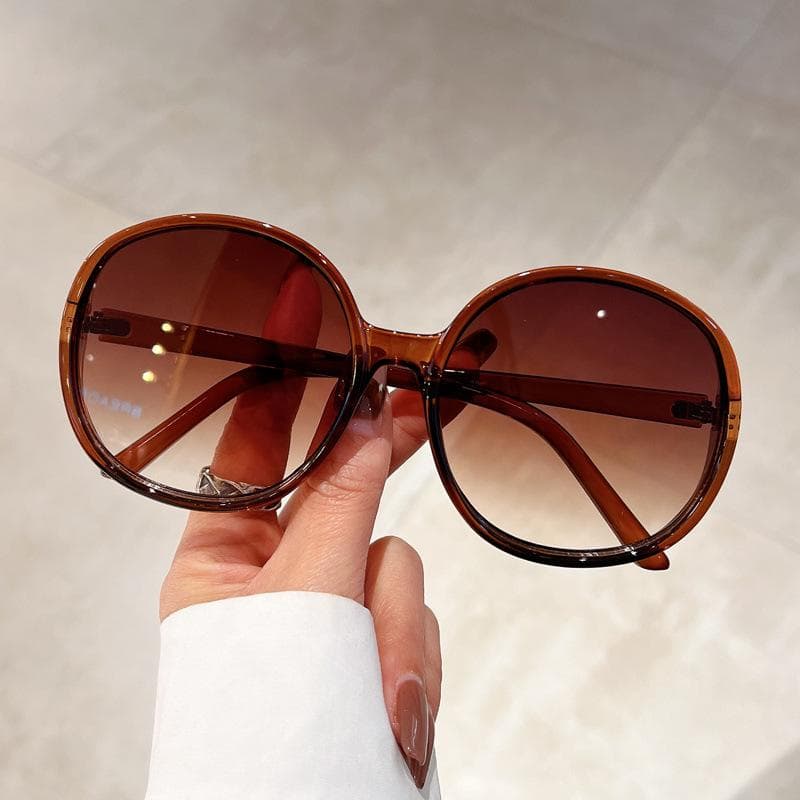 Luxury Designer Round Sunglasses Women Men Vintage Fashion Punk Oversized Big Frame Shades Trendy Sun Glasses