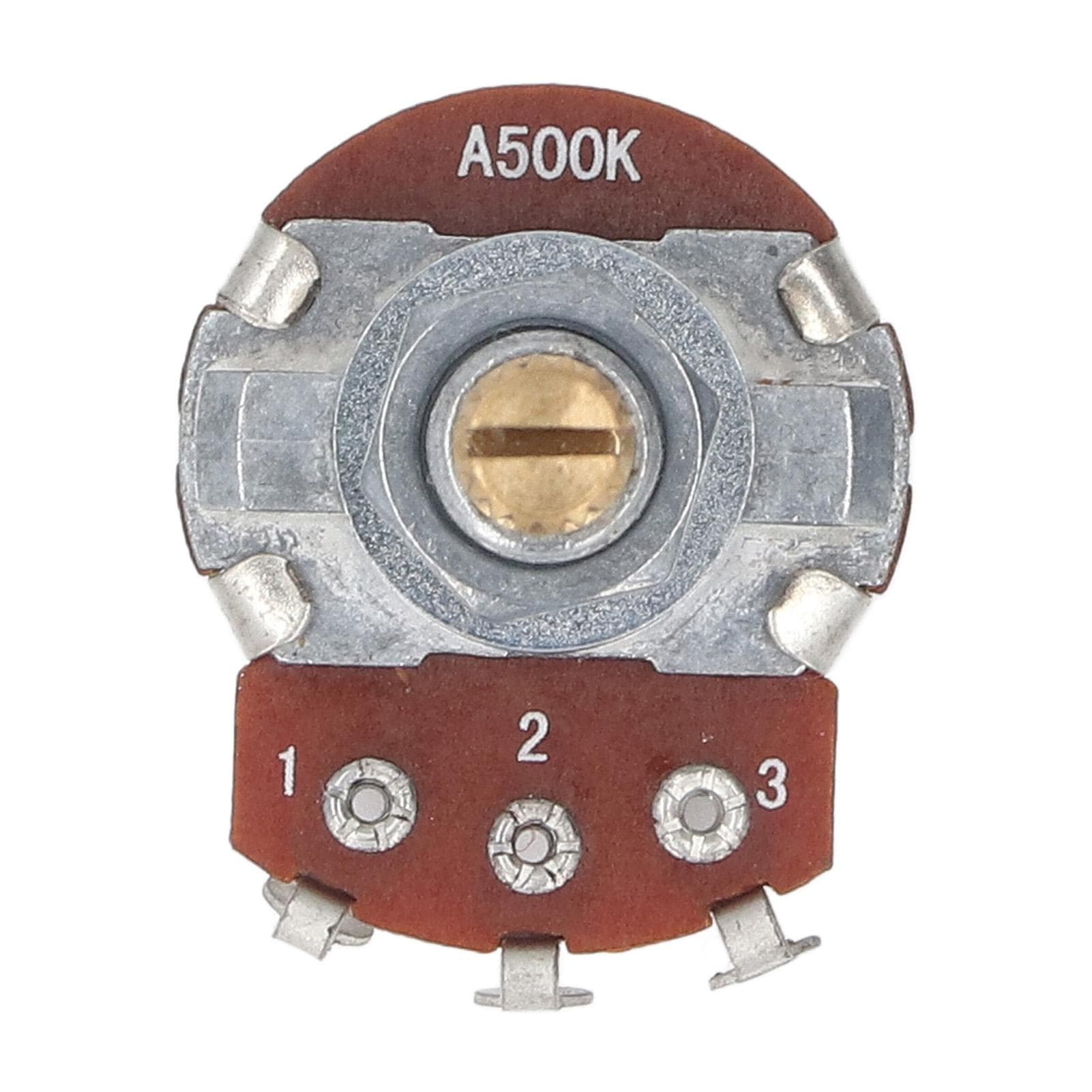 Mini Guitar Potentiometer 500K Sound Volume Taper Pot Metal Bass Replacement Parts