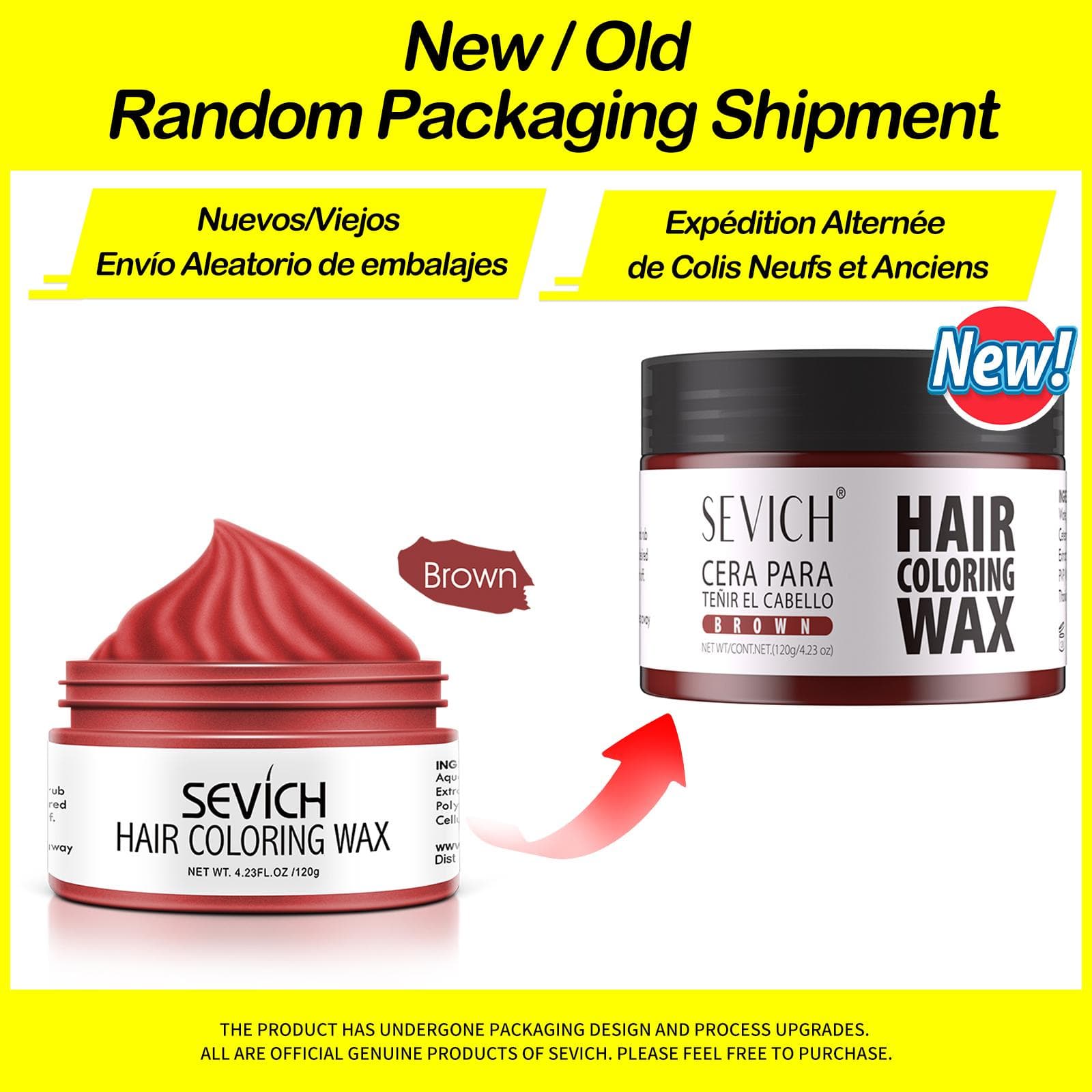 Sevich Long Lasting Hair Colour Wax Diy Hair Dye Mud Easy To Wash Temporary Hair Colour Cream Party Hair Mud Kids Hair Dye brown