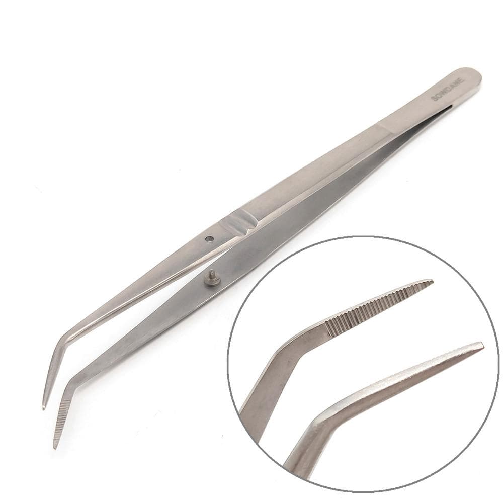 Dental Surgical Tweezer Mariam Tweezer College Tweezers Cotton Dressing Serrated Tip Dentist Tools 1 piece College Tweezer