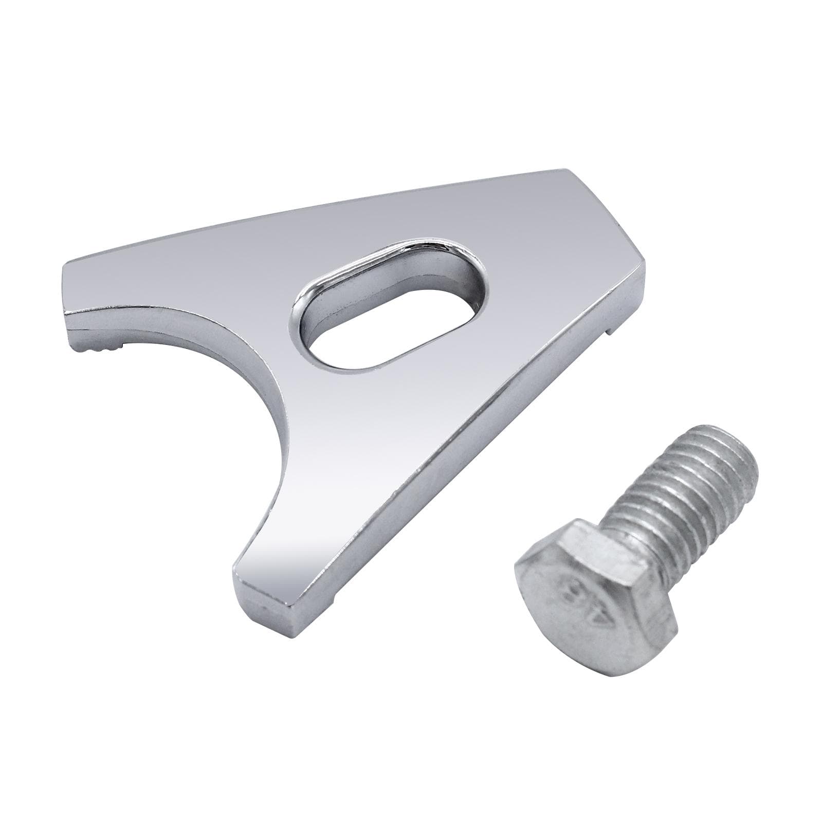 Chrome Steel Distributor Clamp Hold Down with Screw SBC BBC Replacement for CHEVY DISTRIBUTORS V8 silver