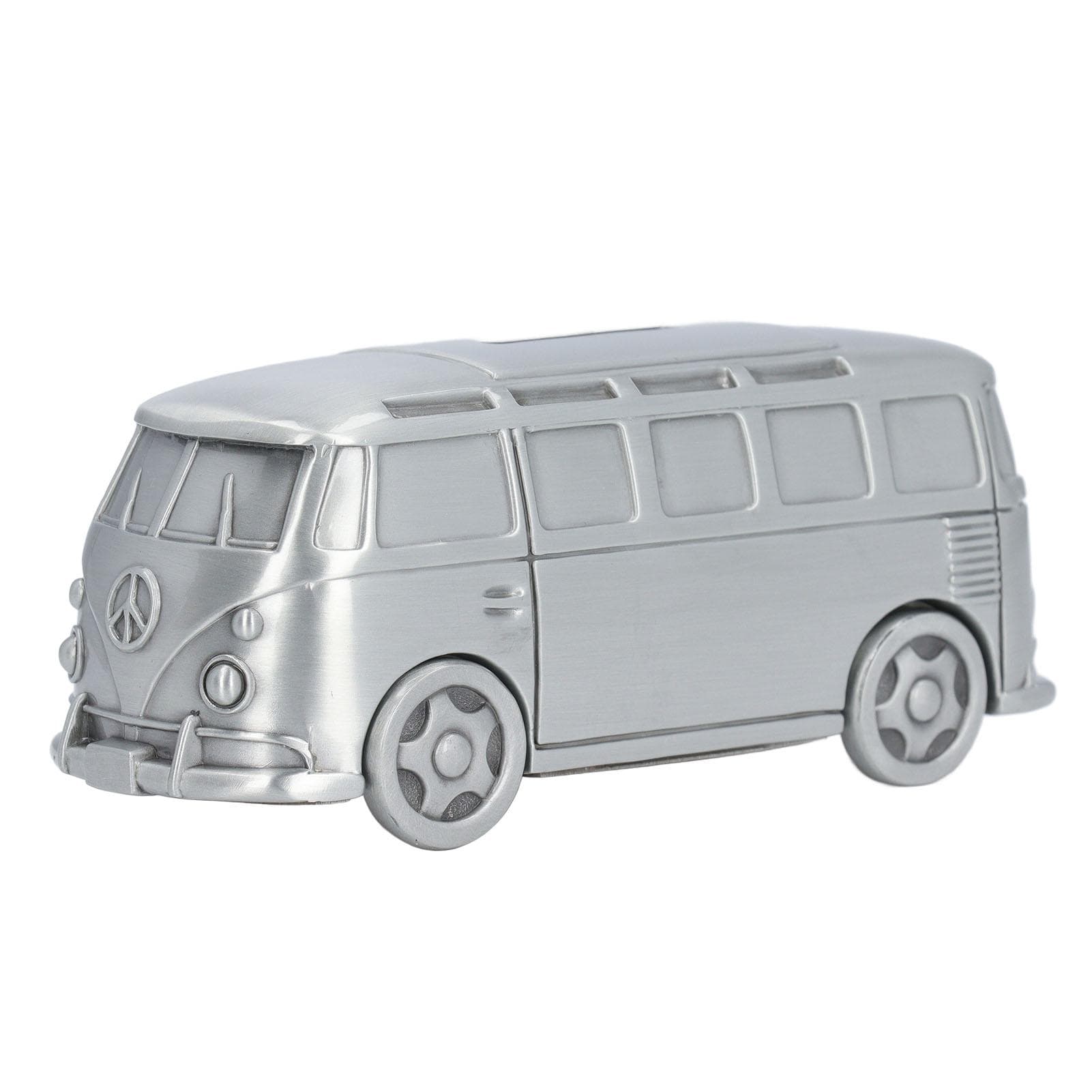 Metal Piggy Bank Bus Shape Cute Alloy Children Money Saving Box Ornament for Home