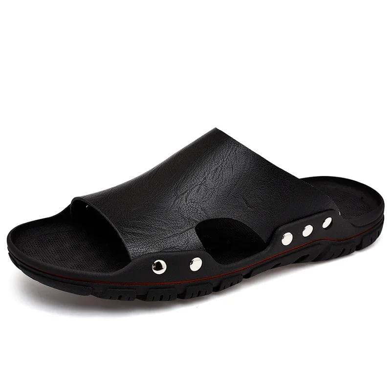 Genuine Leather Sandals Men's Comfortable Slipper Man Luxury 2024 Male Shoes Sneakers House Slippers Man Summer Flip Flop Slides 46