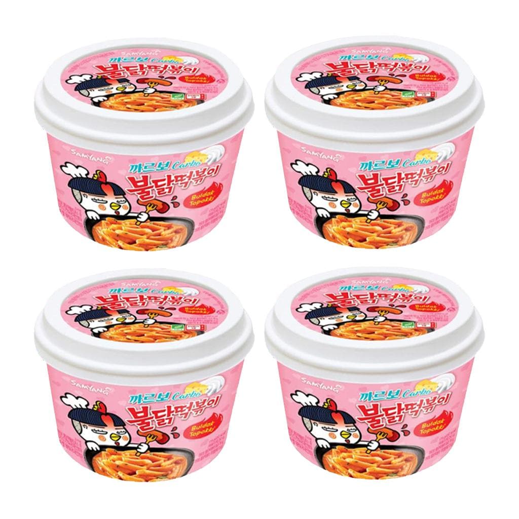 Samyang Carbo Hot Chicken Flavor Tteokbokki In Cup 179g (4 Options) #4PCS