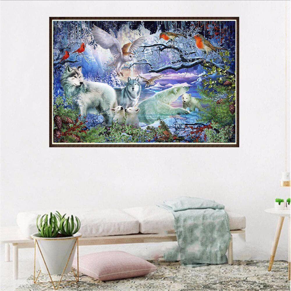 Diy 5d Diamond Painting Full Round Mosaic Cross Stitch Diamond Embroidery 20X30CM