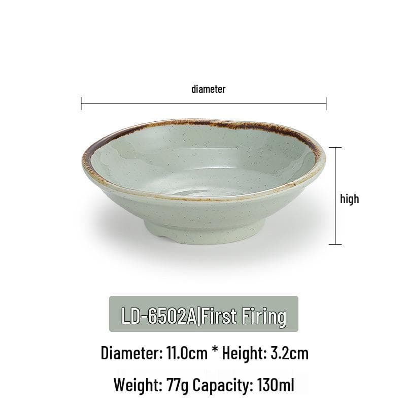 Retro Small Melamine Bowl: Ideal for Rice, Soup, Dessert, Tableware, Restaurant, Congee, Plastic, Seasoning, Commercial Use.