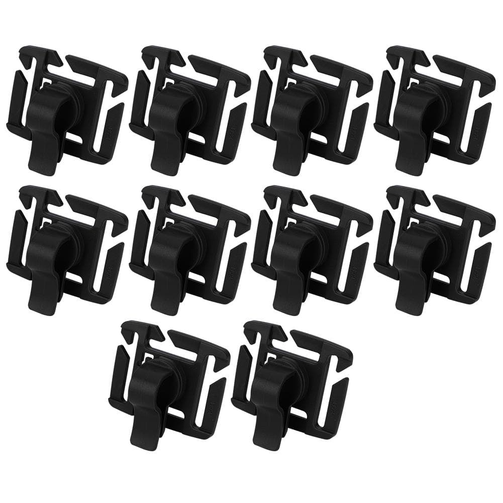 10 pcs Adjustable Drink Tube Clip Rotatable Outdoor Backpack Buckle Backpack AccessoriesBlack