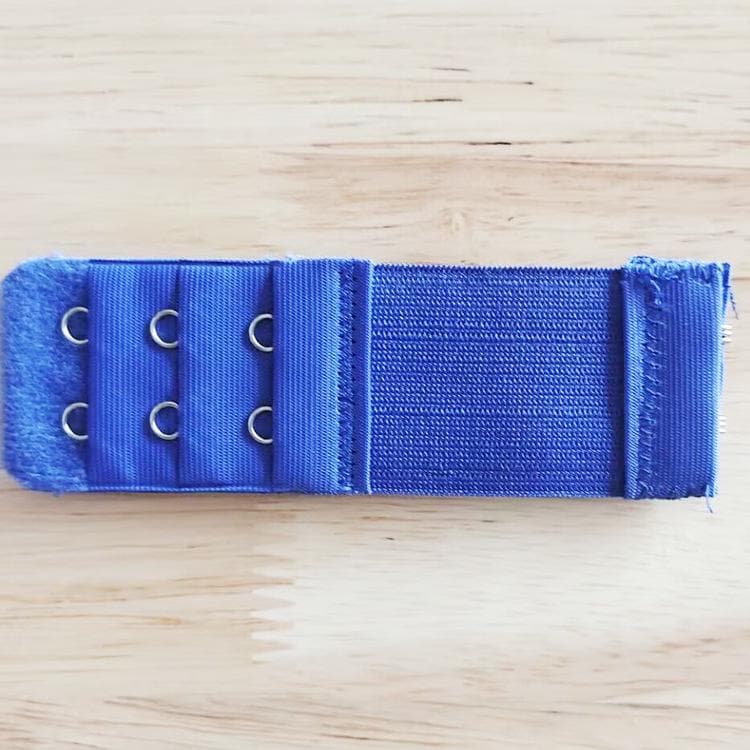 Stainless Steel Double Hook Bra Extender, Three Rows Elastic Extension. Three Rows Two Buckles Elastic